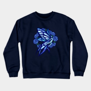 Blue Fairy Flower Ring Crewneck Sweatshirt